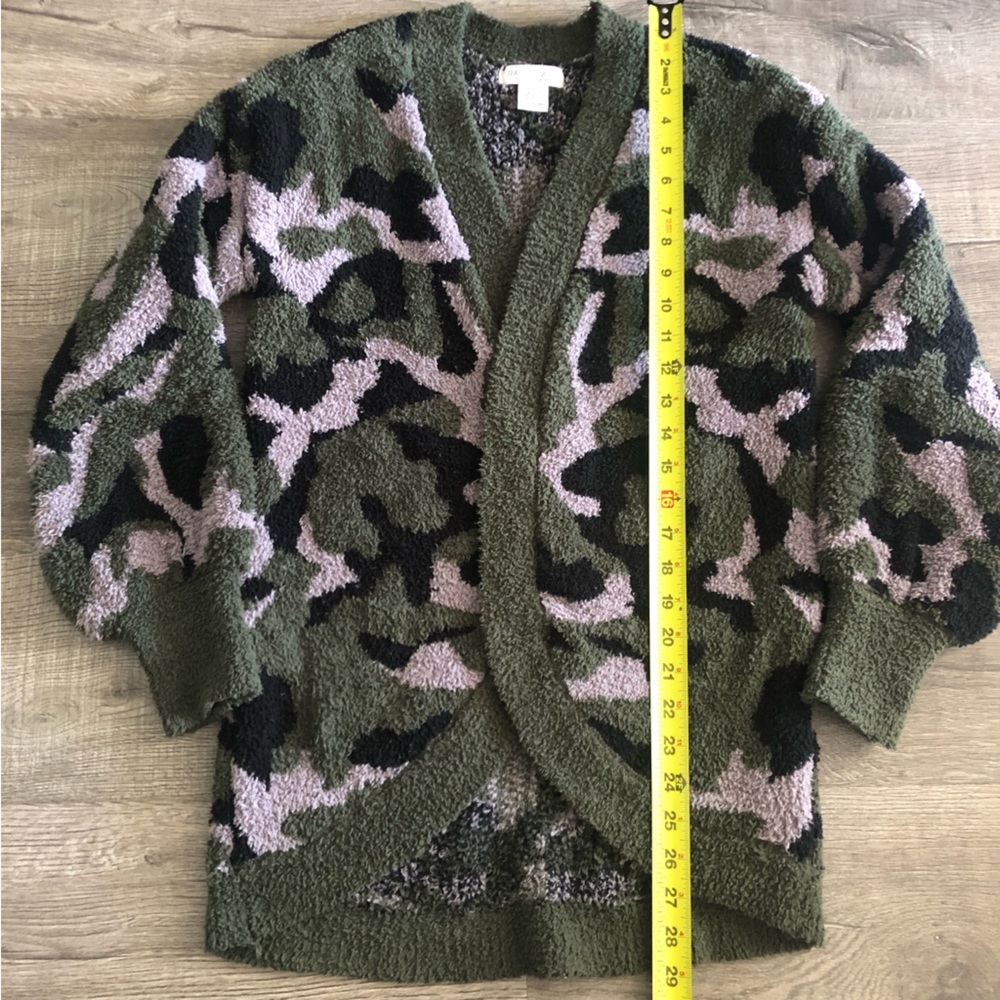 Camo Chenille Wrap Sweater - Picture 3 of 4